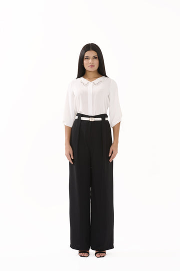 Sofia – Ecru Long-Sleeve Blouse - 305014