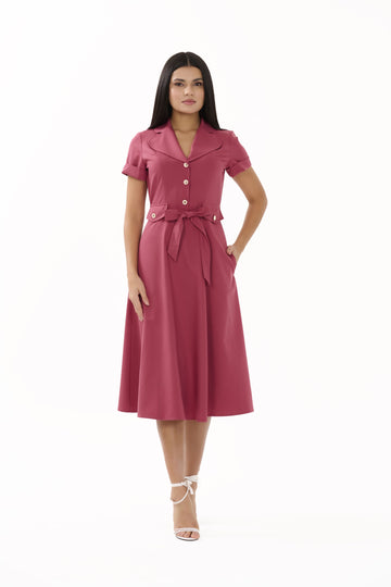 Ivy – Fuschia Buttoned Maxi Dress - 405017