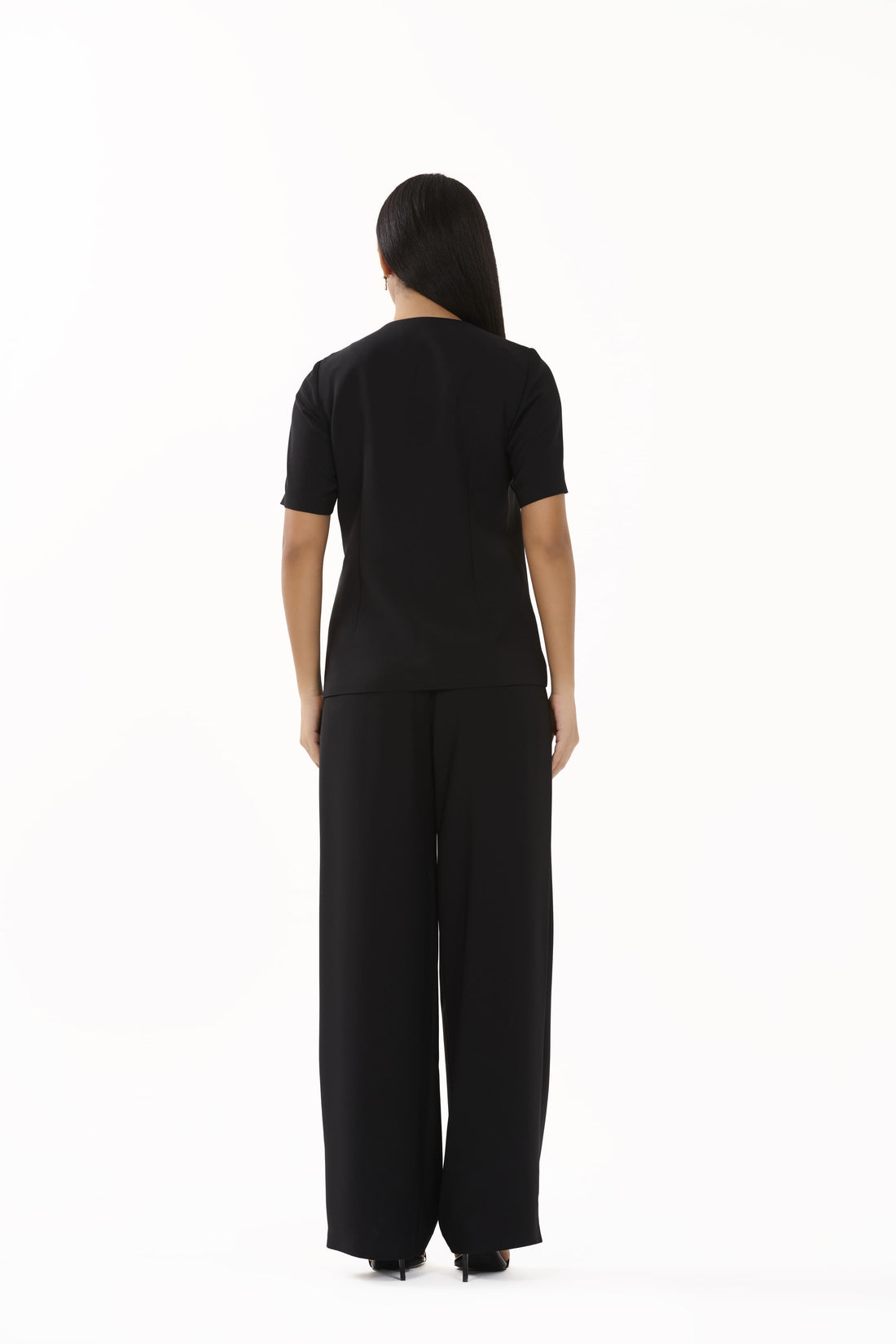 Vivienne – Black Long-Sleeve Blouse - 305012