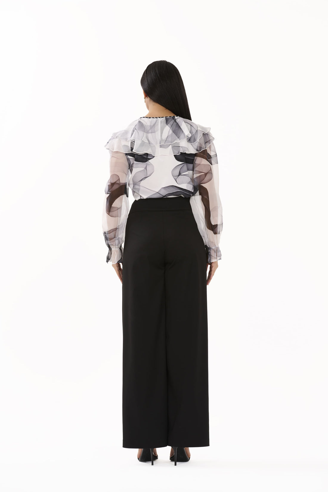 Livia – Ecru Long-Sleeve Blouse - 305031