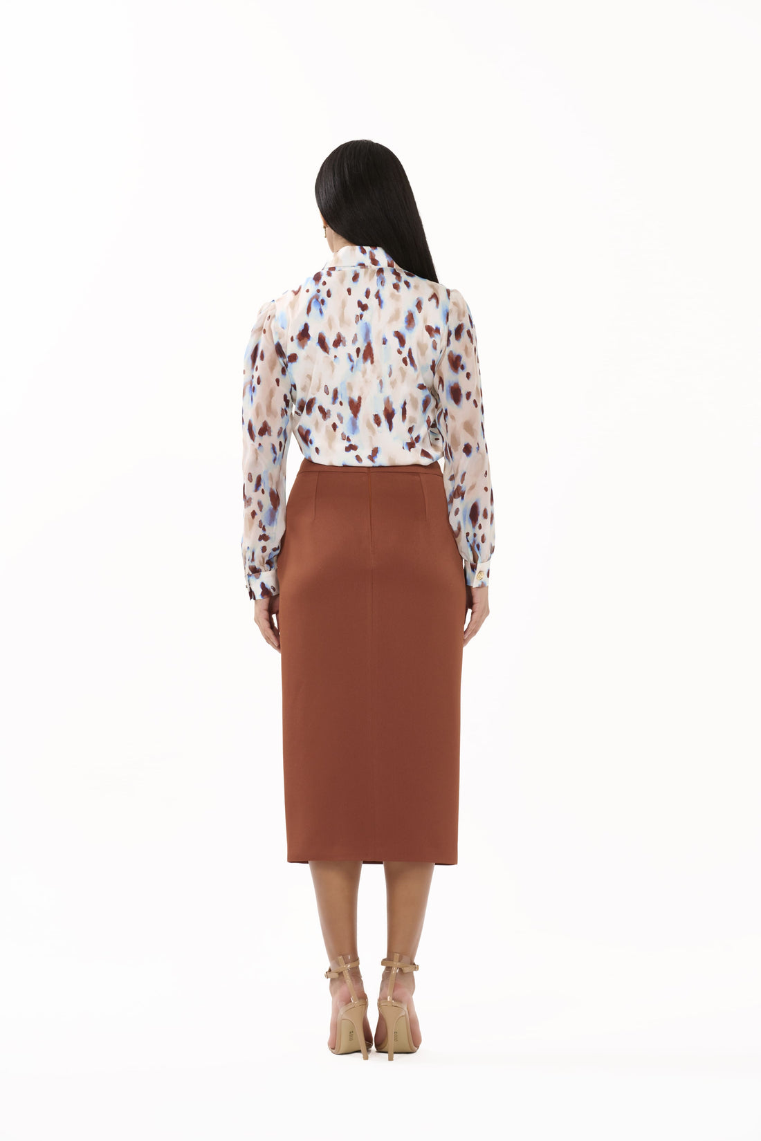 Hazel – Ecru Long-Sleeve Blouse - 305037