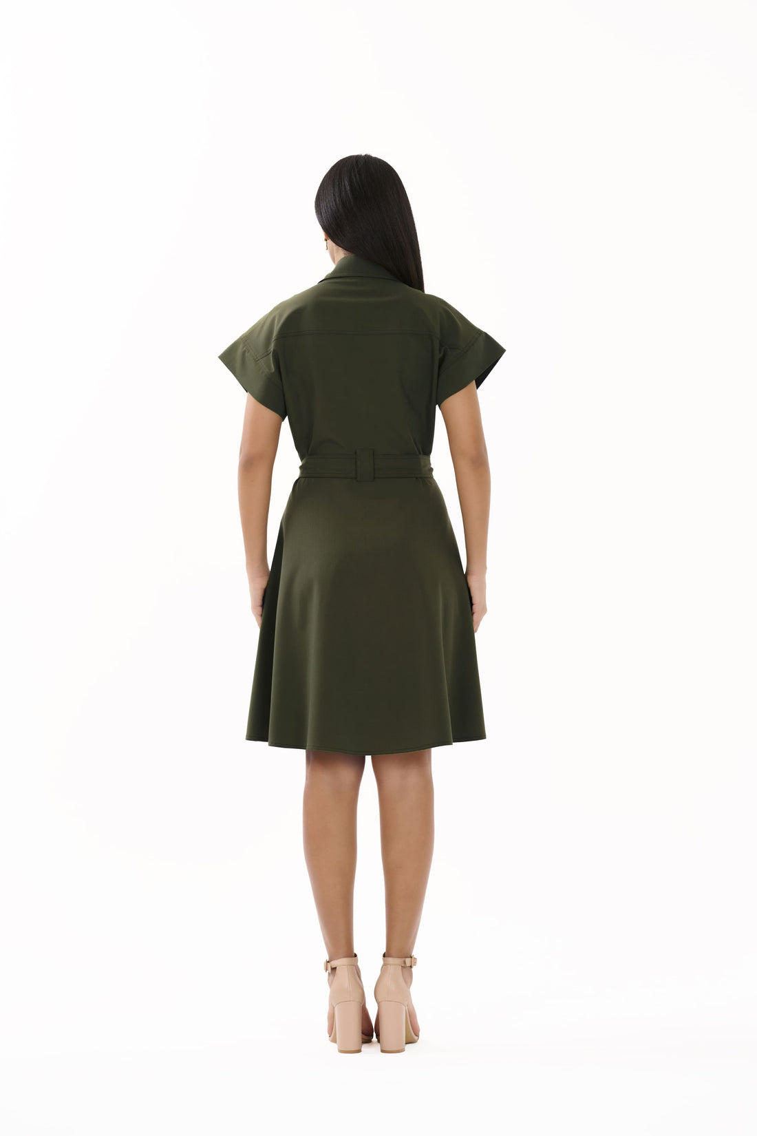 Colette – Green Buttoned Maxi Dress - 405013